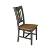 International Concepts San Remo Splatback Chair, Set of 2 Chairs, Hickory/Washed Coal C45-10P